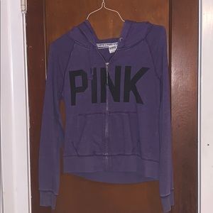 Pink Zip Up Sweatshirt